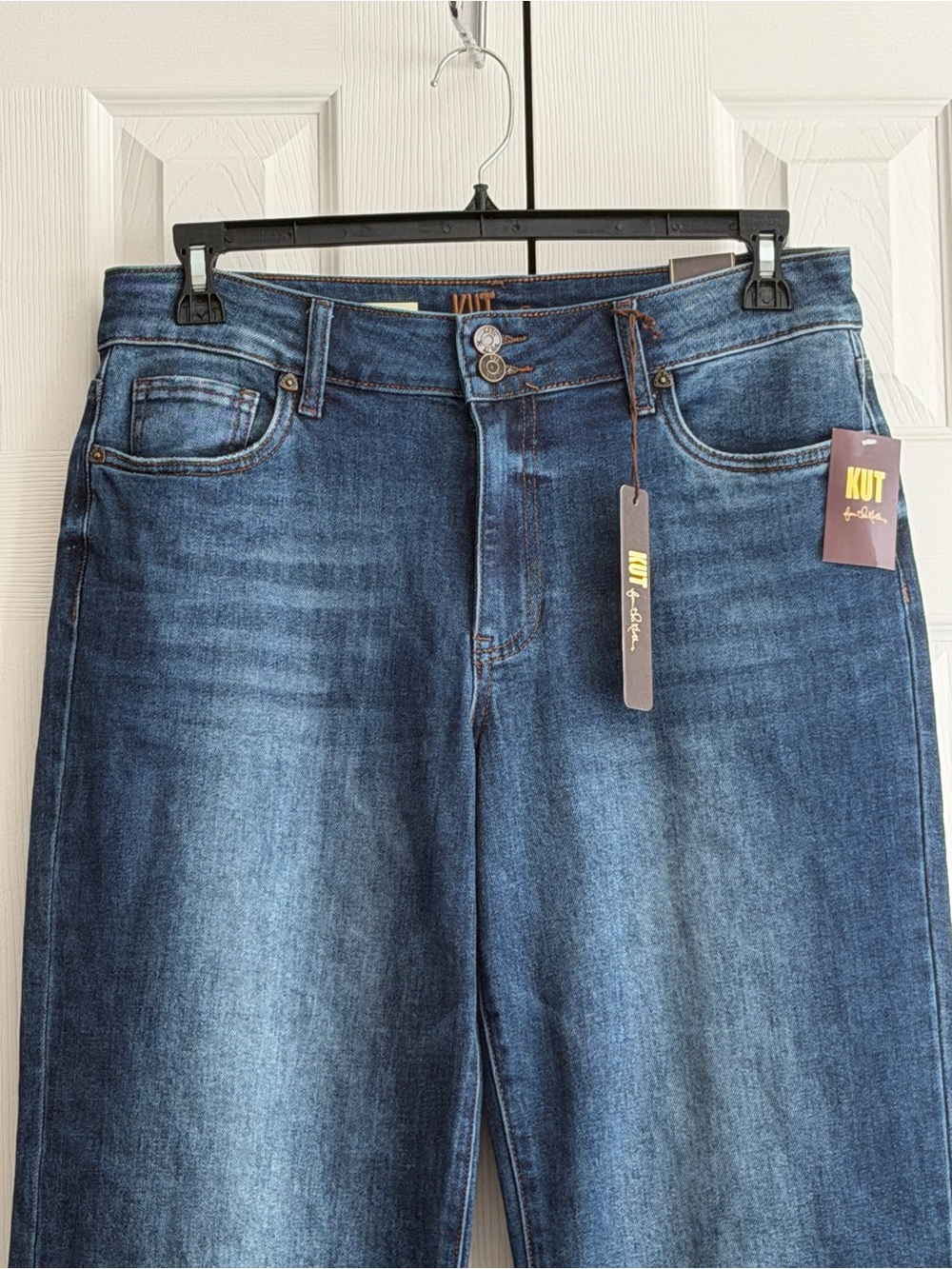 Kut  NWT Size 12 Lucy Double Button High Waist Wide Leg Jeans - Picture 4 of 7